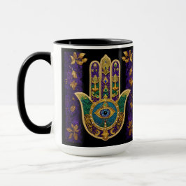 Verziert Gold Third Eye Hamsa Tasse