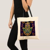 Verziert Gold Third Eye Hamsa Tragetasche (Vorderseite (Produkt))