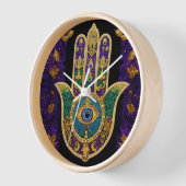 Verziert Gold Third Eye Hamsa Uhr (Winkel)