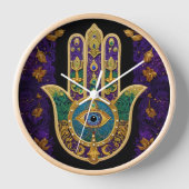 Verziert Gold Third Eye Hamsa Uhr (Vorderseite)