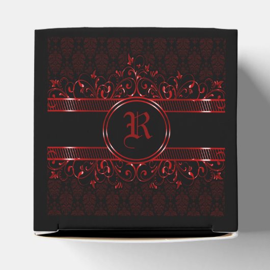 Verziert Gothic Mit Monogramm Gevor Box Schwarz &  Geschenkschachtel (Oben)