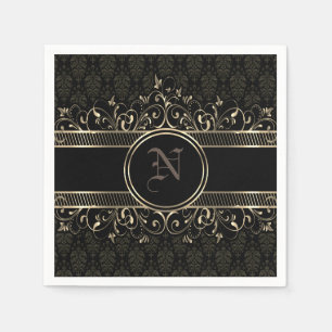Verziert Gothic-Mit Monogramm Serviette