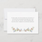 Verziert Grace Pastel Blush Bloral Wedding Vielen Dankeskarte (Rückseite)