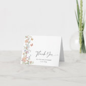 Verziert Grace Pastel Blush Bloral Wedding Vielen Dankeskarte (Vorderseite)