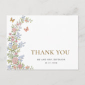 Verziert Grace Pastel Blush Bloral Wedding Vielen Postkarte (Vorderseite)