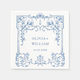 Verziert Grace Viktorianisch Bläserblüten Hochzeit Serviette