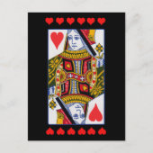 Verziert Heart Queen spielen Karte Helle rote Herz (Vorderseite)