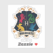 Verziert HOGWARTS™ House Wappen Aufkleber (Blatt)