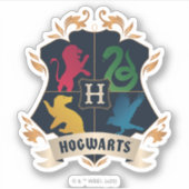 Verziert HOGWARTS™ House Wappen Aufkleber (Vorderseite)