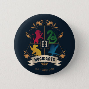 Verziert HOGWARTS™ House Wappen Button