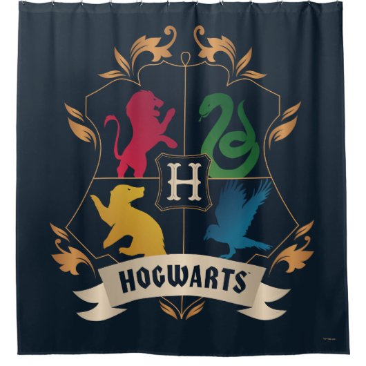 Verziert HOGWARTS™ House Wappen Duschvorhang (Vorderseite)