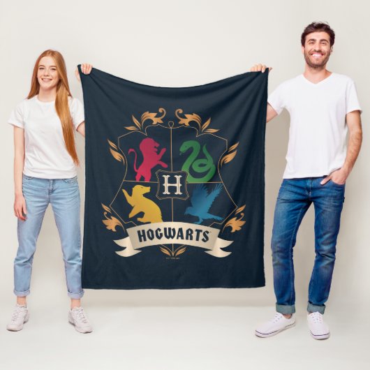 Verziert HOGWARTS™ House Wappen Fleecedecke (Beispiel)