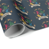 Verziert HOGWARTS™ House Wappen Geschenkpapier (Rolleneckpunkt)