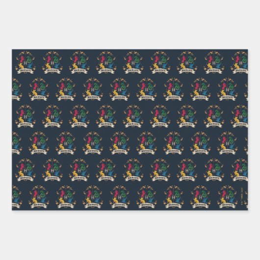 Verziert HOGWARTS™ House Wappen Geschenkpapier Set (Vorderseite 3)