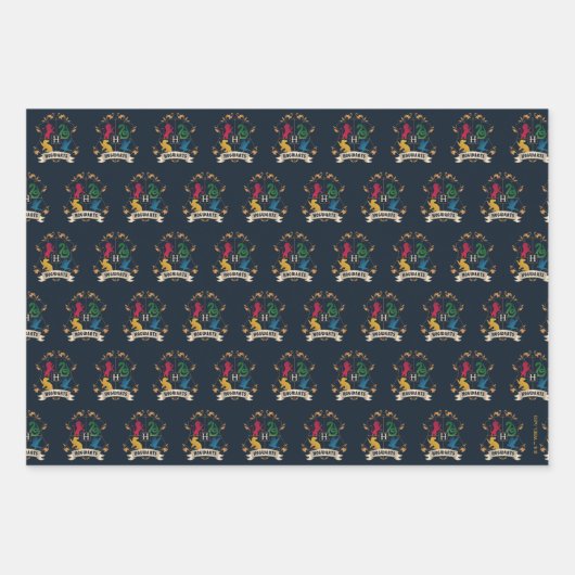Verziert HOGWARTS™ House Wappen Geschenkpapier Set (Vorderseite 2)