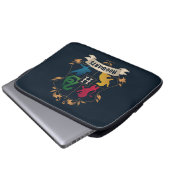 Verziert HOGWARTS™ House Wappen Laptopschutzhülle (Vorne Knopf)