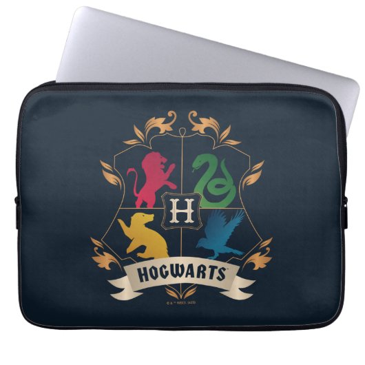 Verziert HOGWARTS™ House Wappen Laptopschutzhülle (Vorderseite)