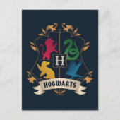 Verziert HOGWARTS™ House Wappen Postkarte (Vorderseite)