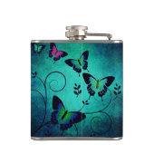 Verziert Jewel Butterflies Flachmann (Rückseite)