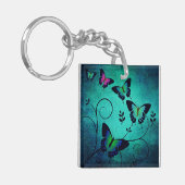 Verziert Jewel Butterflies Schlüsselanhänger (Vorderseite links)