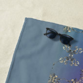 Verziert Lila Aquamarine Monogramm Strandtuch (Beispiel)