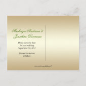 Verziert Lime Green Gemis Gold Wirbel Save the Dat Ankündigungspostkarte (Rückseite)