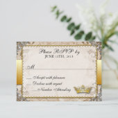 Verziert Mairytale Storybook Wedding RSVP (Stehend Vorderseite)