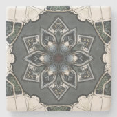 Verziert Mandala Steinuntersetzer (Vorderseite)