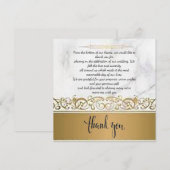 Verziert Marbleised Wedding Vielen Dank Dankeskarte (Vorne/Hinten)