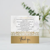 Verziert Marbleised Wedding Vielen Dank Dankeskarte (Stehend Vorderseite)