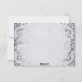 Verziert Märchenbuch Hochzeit RSVP Grau (Rückseite)