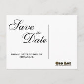 Verziert MärchenSave the Date Foto Postkarte (Rückseite)