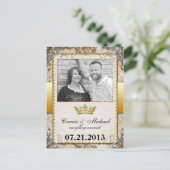 Verziert MärchenSave the Date Foto Postkarte (Stehend Vorderseite)