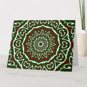 Verziert Maximalist Groovy Christmas Mandala Patte Karte