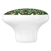 Verziert Maximalist Groovy Christmas Mandala Patte Keramikknauf (Seitenansicht)