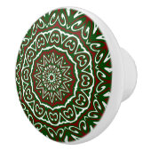 Verziert Maximalist Groovy Christmas Mandala Patte Keramikknauf (Rechts)