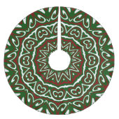 Verziert Maximalist Groovy Christmas Mandala Patte Polyester Weihnachtsbaumdecke (Vorderseite)