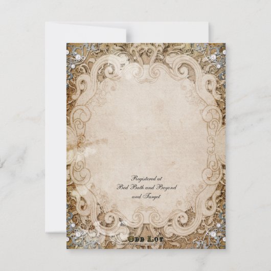 Verziert Messe Storybook Brautparty Einladung (Rückseite)