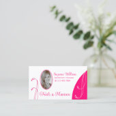 Verziert mit Portrait Foto Visitenkarte (Stehend Vorderseite)