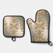 Verziert Ofenhandschuh & Topflappen-Set (Vorderseite)