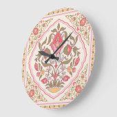 Verziert Oriental: florales Design. Große Wanduhr (Winkel)