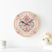 Verziert Oriental: florales Design. Große Wanduhr (Zuhause)