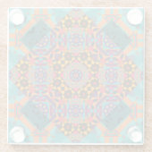 Verziert östlich: Luxuriöse grüne Dekoration. Glasuntersetzer (Rückseite)