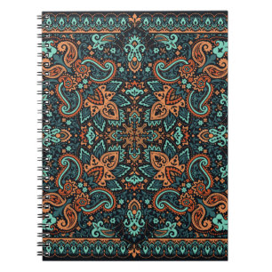 Verziert Paisley Bandana: Seide Neck. Notizblock