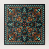 Verziert Paisley Bandana: Seide Neck. Puzzle (Horizontal)