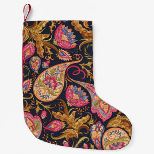 Verziert Paisley: Elegantes, nahtloses Muster. Kleiner Weihnachtsstrumpf