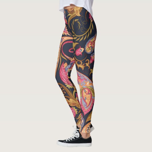 Verziert Paisley: Elegantes, nahtloses Muster. Leggings (Links)