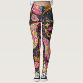 Verziert Paisley: Elegantes, nahtloses Muster. Leggings (Vorderseite)