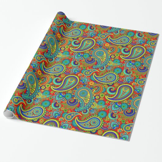 Verziert Paisley Pattern Geschenkpapier (Ungerollt)