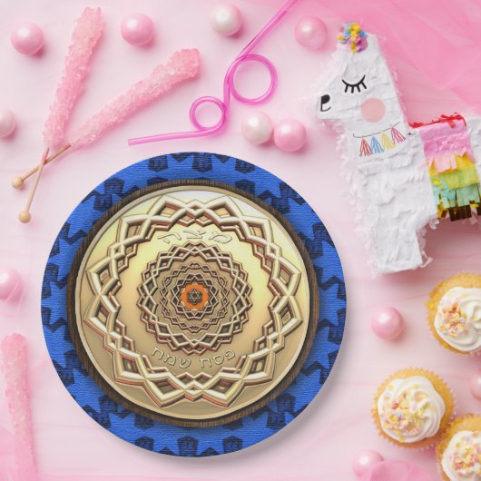 Verziert Passover Matzah Plate Pappteller (Party)